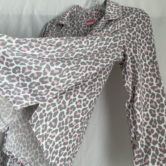 Kate Spade New York Pajamas 2 Piece SET Size S Pink Leopard Print PJ Top Pants - Picture 6 of 16